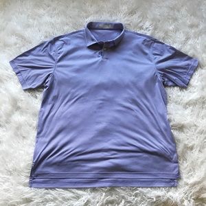Peter Millar Featherweight Golf Polo Purple White